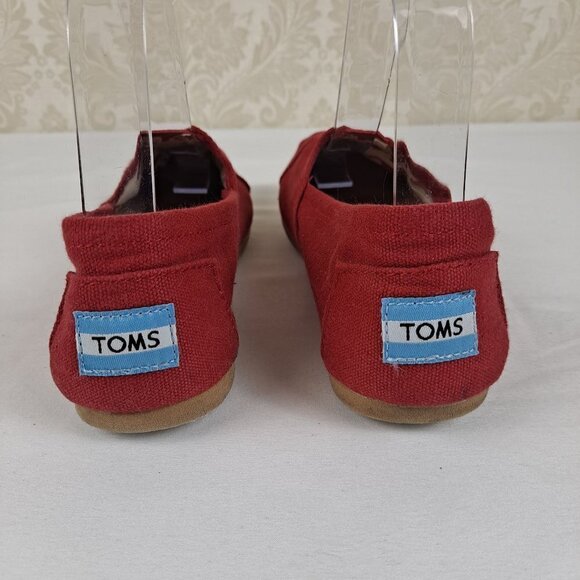 Toms Alpargata Red Heritage Canvas Shoe Size W6 Slip On Lightweight Casual - Picture 3 of 15